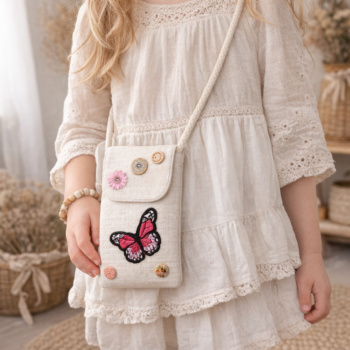 Poșetuță Butterfly Canvas pentru copii