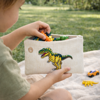 Gentuță textilă pentru copii – Dino