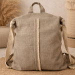 Rucsac handmade unicat din pânză de in