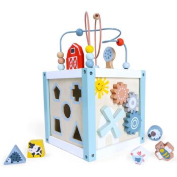 Cub educational din lemn, Montessori, 1+ ani