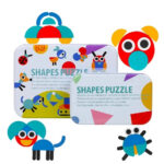 Puzzle logic Montessori din lemn cu forme geometrice