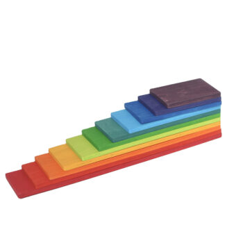 Curcubeu Montessori din lemn pentru construit și stivuire