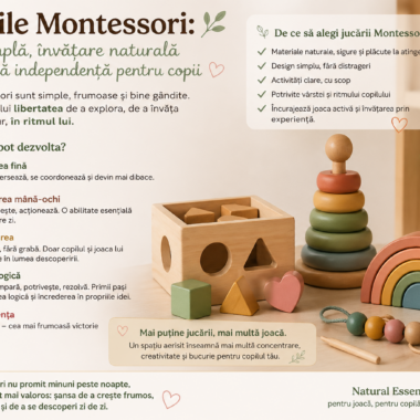 Jucării Montessori: învățare prin joacă pentru copii