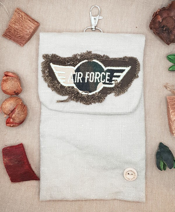 Gentuţă handmade pânză de cânepă Camouflage
